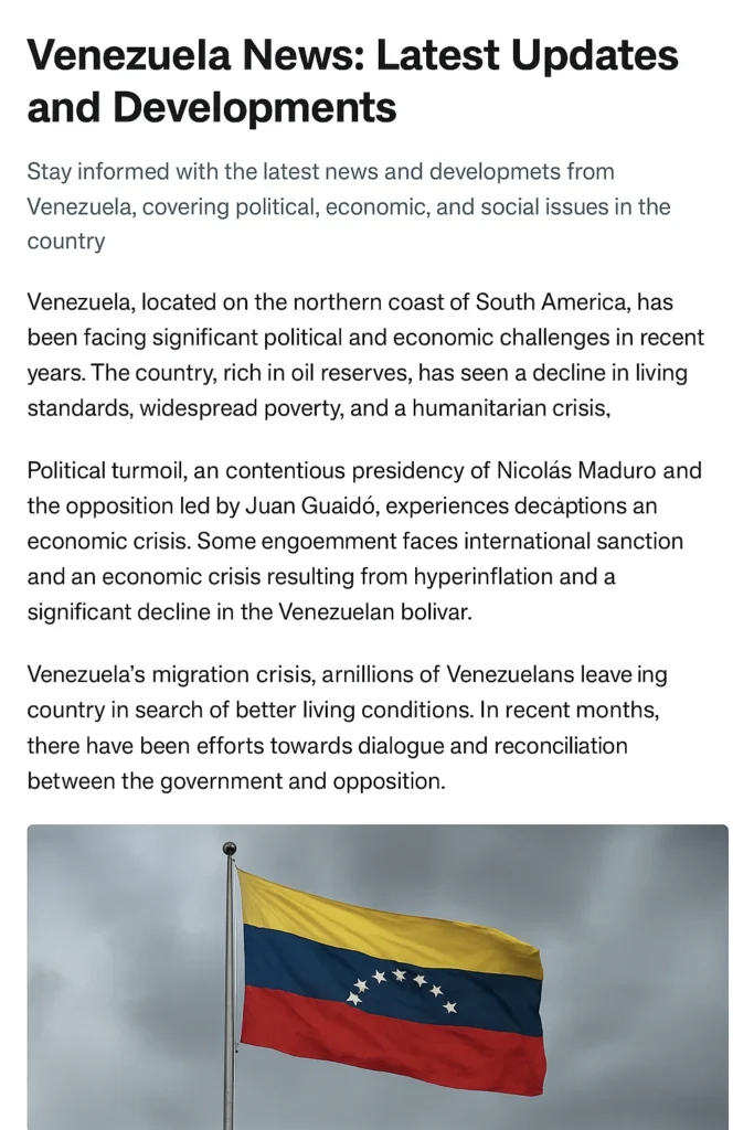 venezuela news